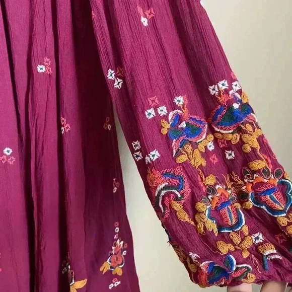 Free People Oxford Embroidered Mini Dress Size XS - Picture 10 of 13